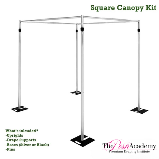 Square Canopy Pipe and Drape Kit