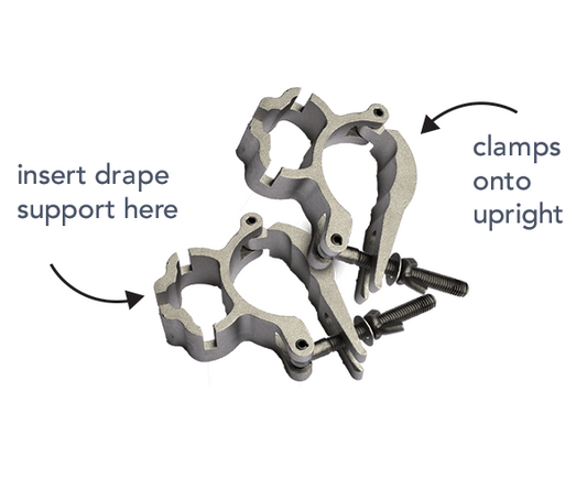 2 Universal Drape Support Clamp - Pair