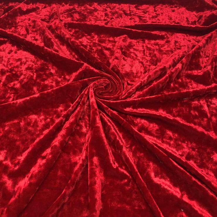 12' CRUSHED VELVET PANEL - red