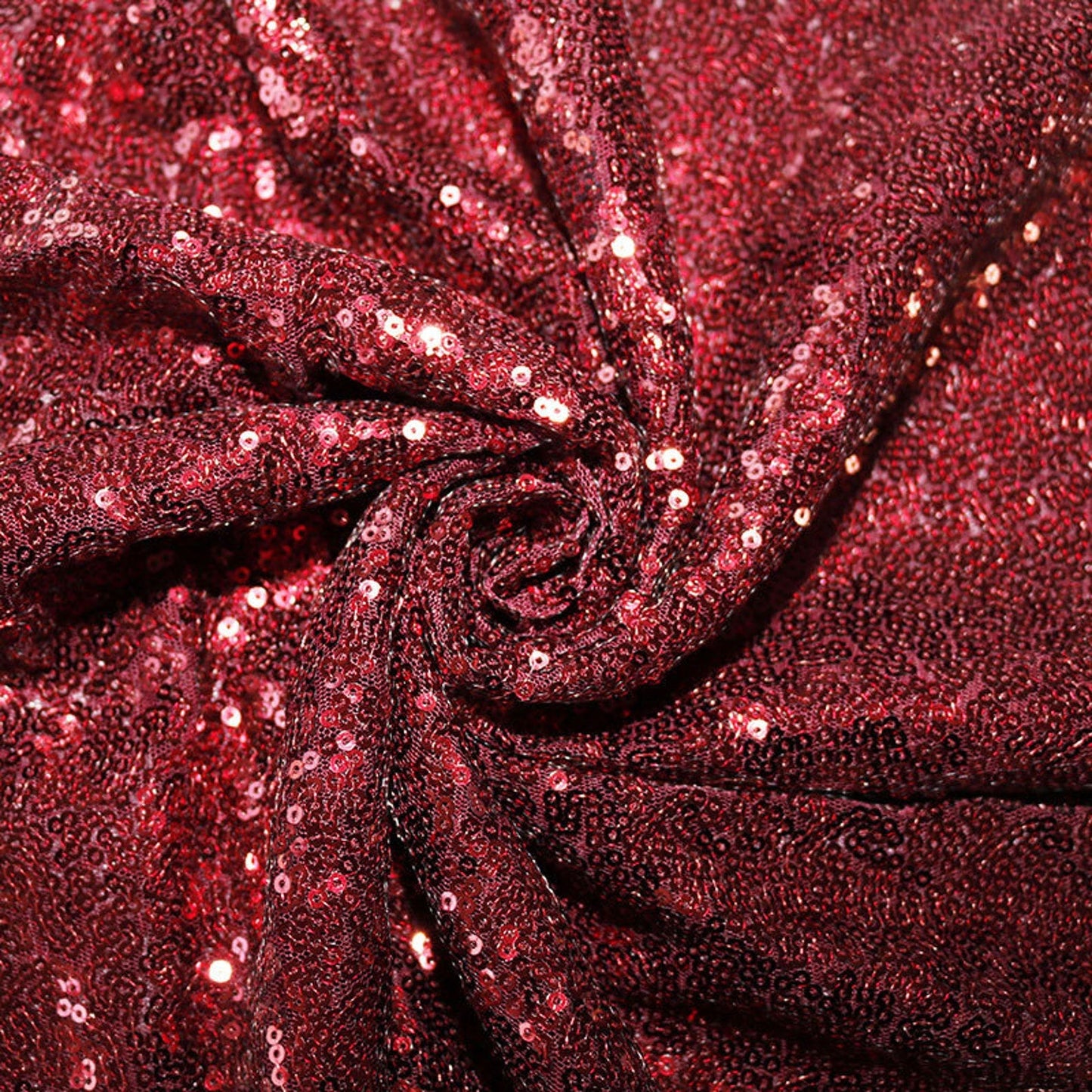 12' MESH SEQUIN PANEL - Burgundy