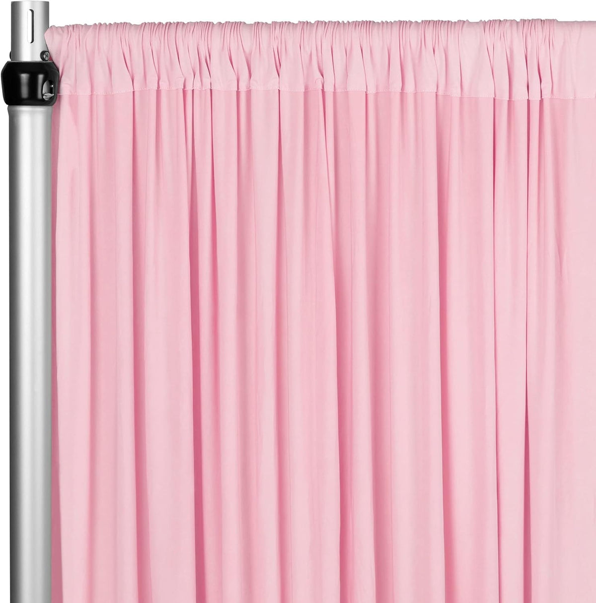 Pink 4-Way Stretch Spandex Drape Panel 15ft – Stretch Backdrop Curtain for Events