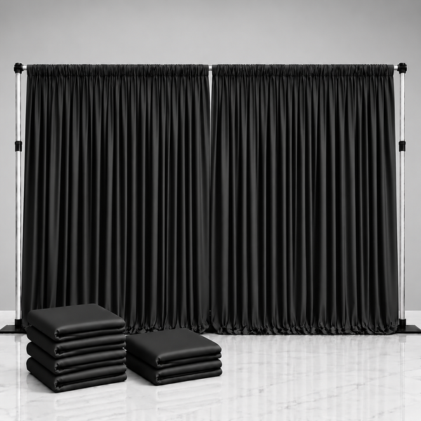 Spandex Drape Panel Packs | 4-Way Stretch | 15ft x 65in | 2 or 4 Panel Pack | Choose Color
