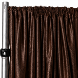 Brown taffeta drape panel for earthy warm-toned wedding and event backdrop