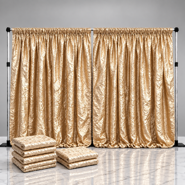 Crushed Taffeta Drape Panel Packs | 15ft | 2 or 4 Panel Pack | Choose Color