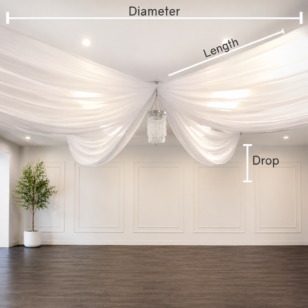 Pre- Made Ceiling Swag Drape