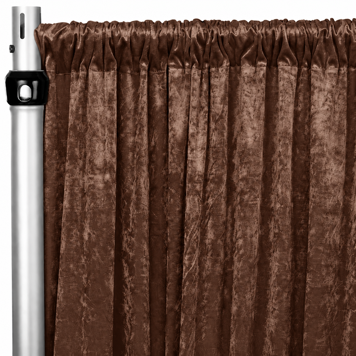 Crush Velvet Fabric Panel — Luxury Event Draping Curtain | 15ft x 52in | 10 Colors