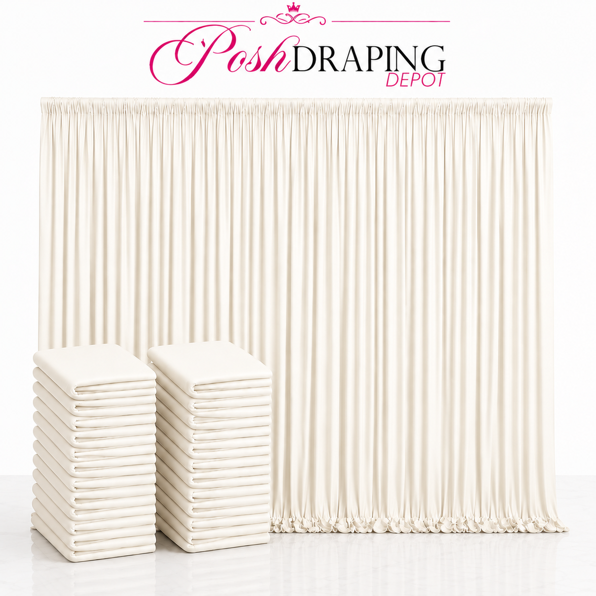 Spandex Drape Panel Pack | 4-Way Stretch | 15ft x 65in | Choose Size & Color