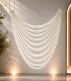 Layer Wave Ceiling Drape - Milk Silk Wedding Backdrop - Pre-order Ships July 25