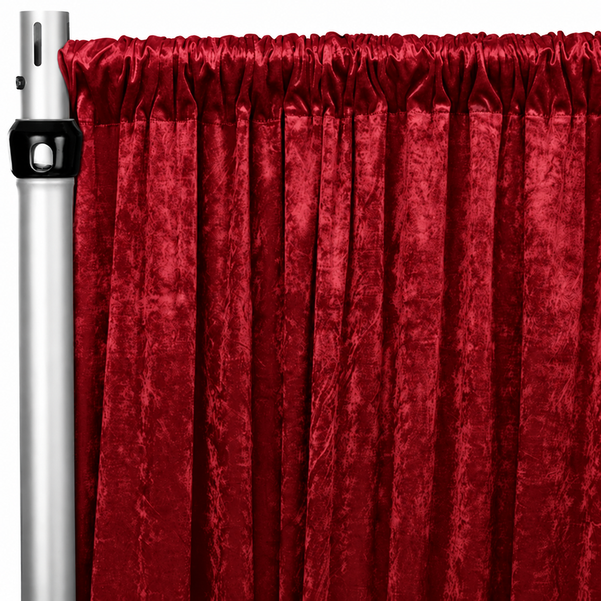 Crush Velvet Fabric Panel — Luxury Event Draping Curtain | 15ft x 52in | 10 Colors