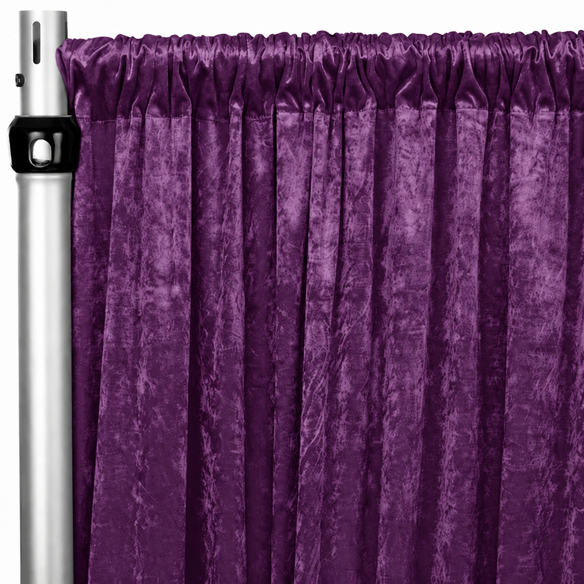 Crush Velvet Fabric Panel — Luxury Event Draping Curtain | 15ft x 52in | 10 Colors