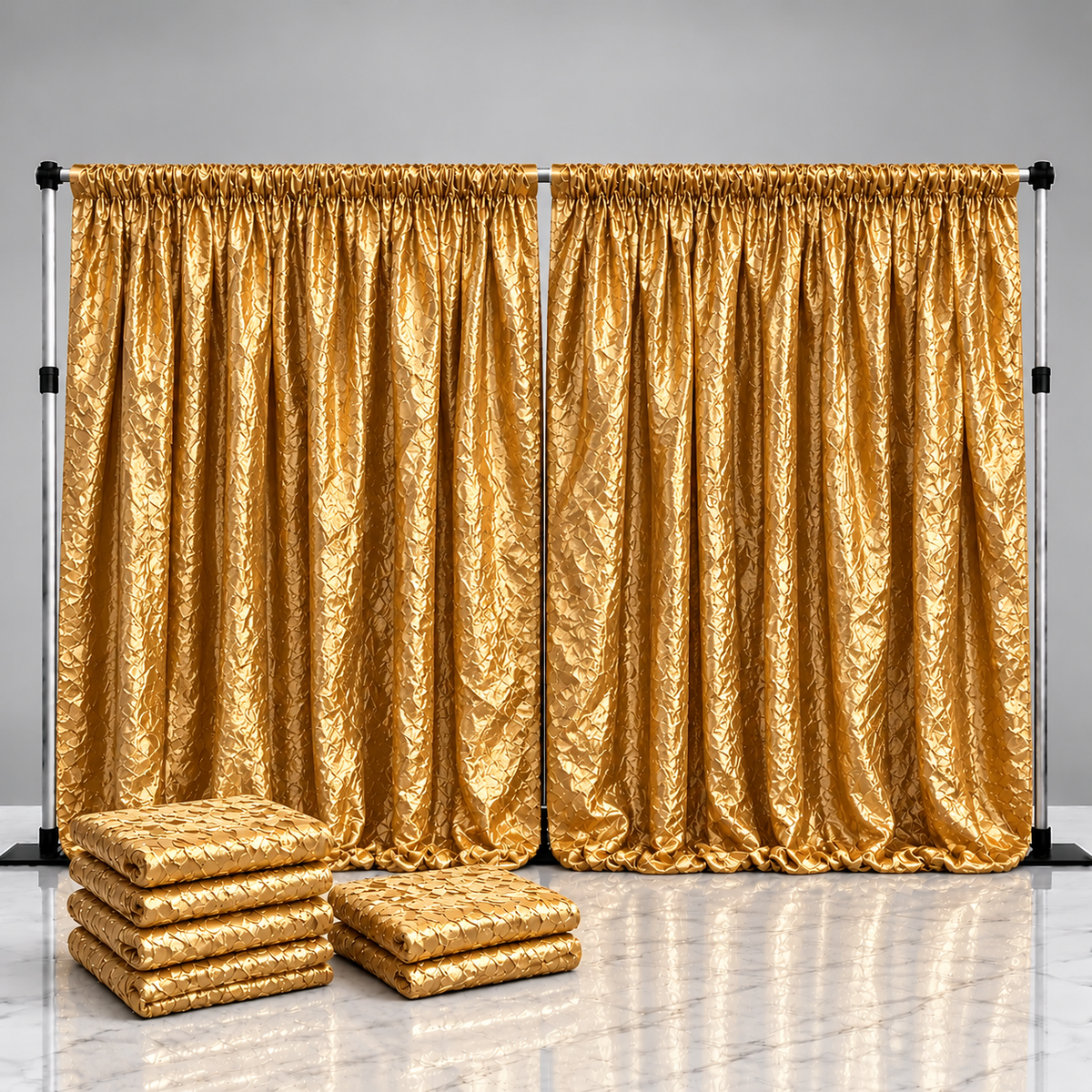 Crushed Taffeta Drape Panel Packs | 15ft | 2 or 4 Panel Pack | Choose Color