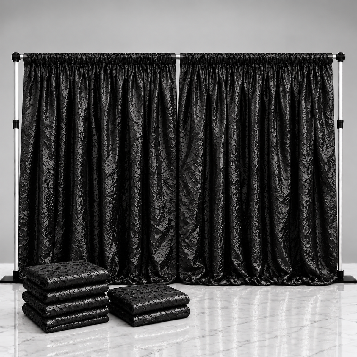 Crushed Taffeta Drape Panel Packs | 15ft | 2 or 4 Panel Pack | Choose Color