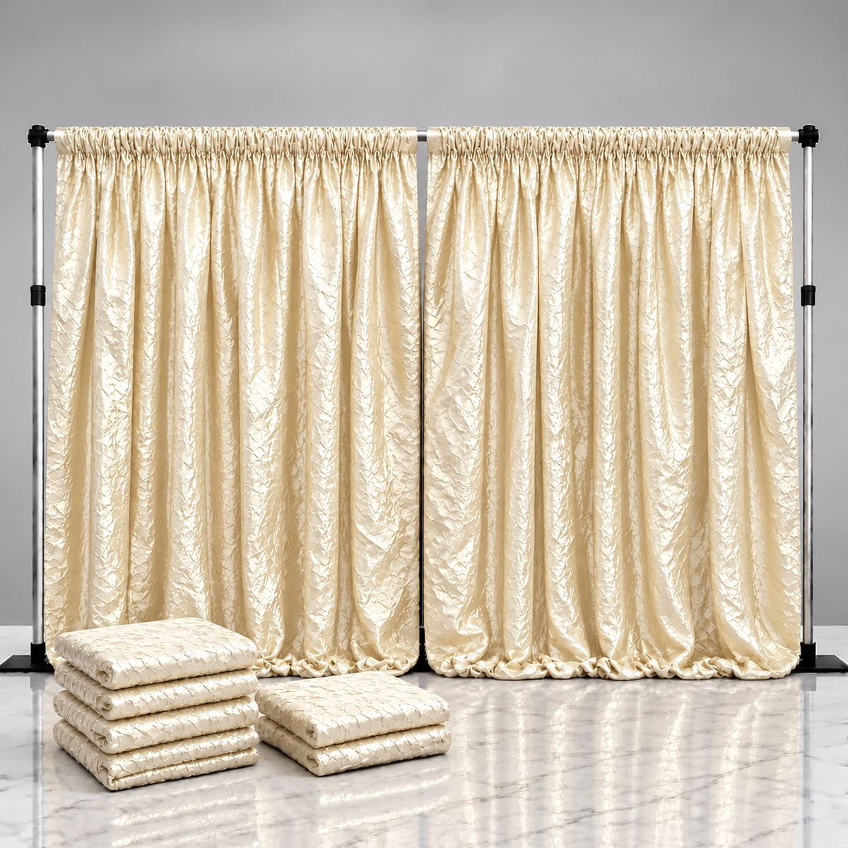 Crushed Taffeta Drape Panel Packs | 15ft | 2 or 4 Panel Pack | Choose Color