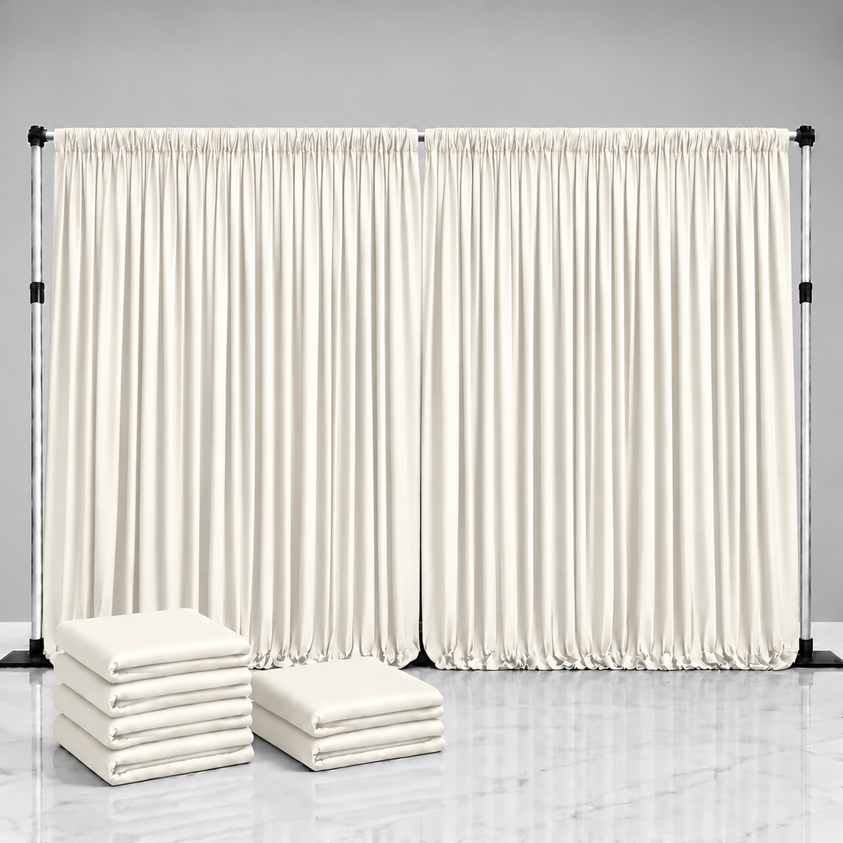 Spandex Drape Panel Packs | 4-Way Stretch | 15ft x 65in | 2 or 4 Panel Pack | Choose Color