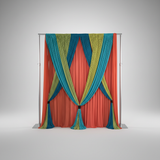 Triple layer pipe and drape backdrop setup by The Posh Academy for luxury event installation