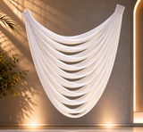 Layer Wave Ceiling Drape - Milk Silk Wedding Backdrop - Pre-order Ships July 25