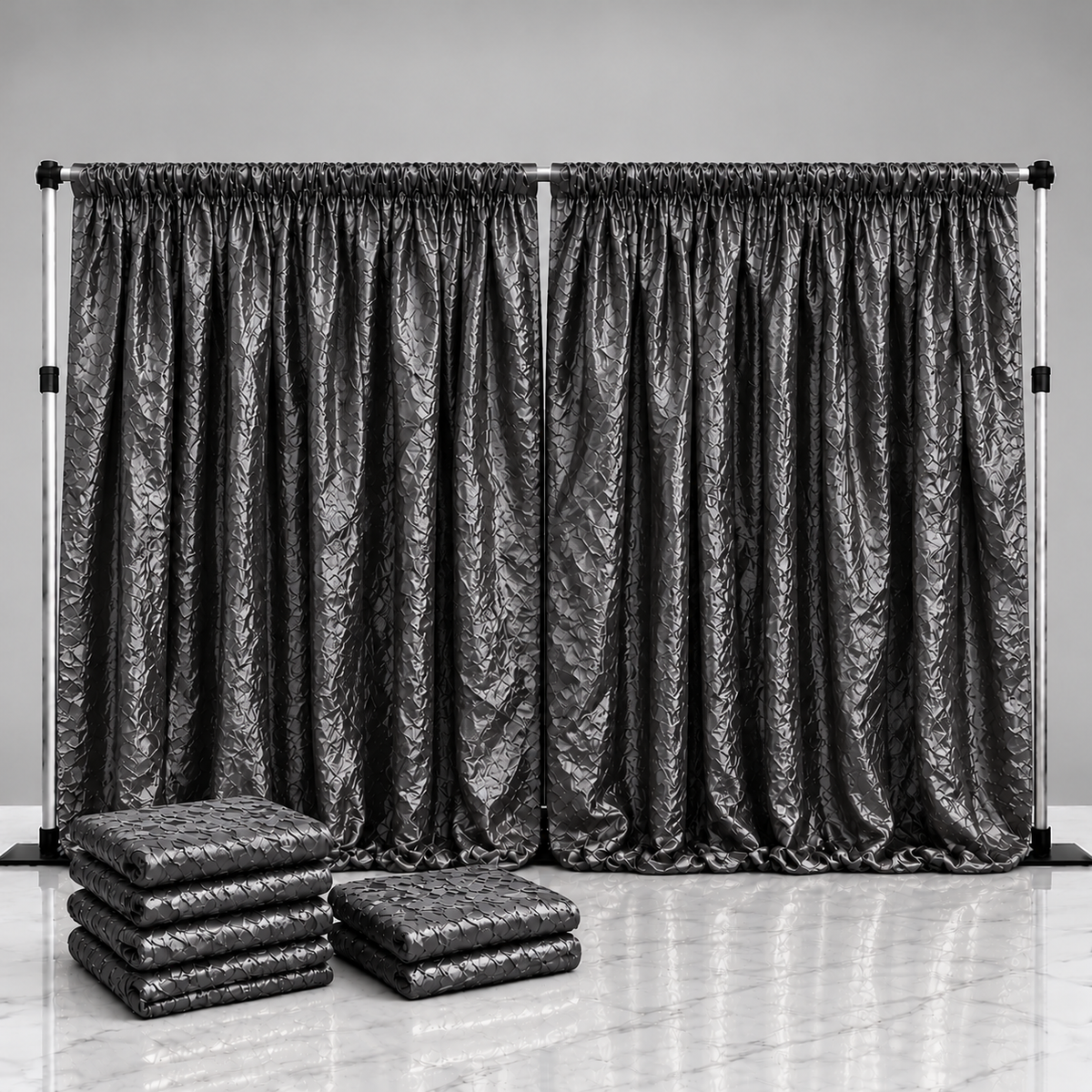 Crushed Taffeta Drape Panel Packs | 15ft | 2 or 4 Panel Pack | Choose Color