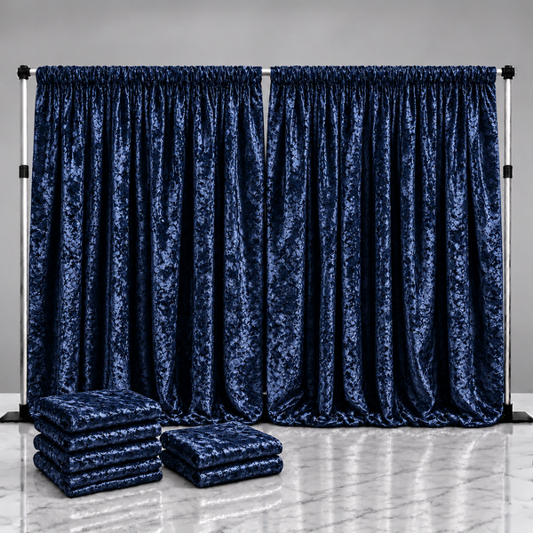 Crush Velvet Drape Panel Packs | 15ft | 2 or 4 Panel Pack | Choose Color
