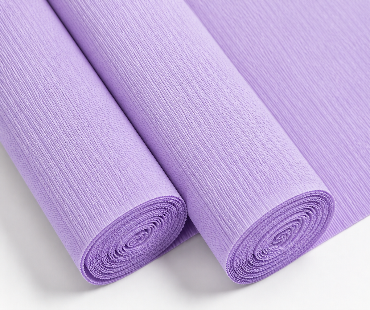 Solid Color Crepe Paper Roll - Floral Design Wrapping Paper