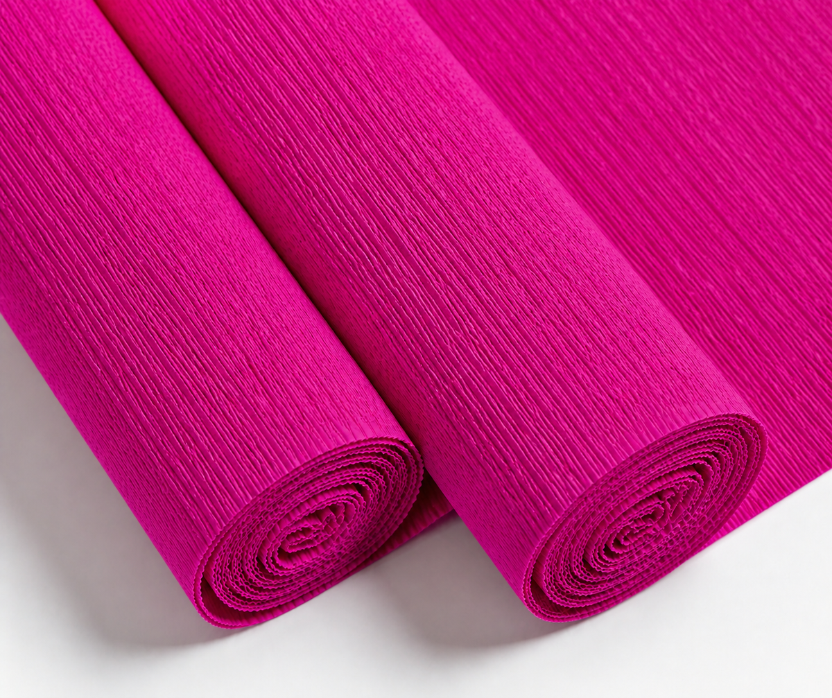 Solid Color Crepe Paper Roll - Floral Design Wrapping Paper