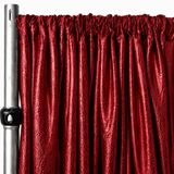 Red taffeta drape panel for vibrant event backdrop and pipe and drape decoration