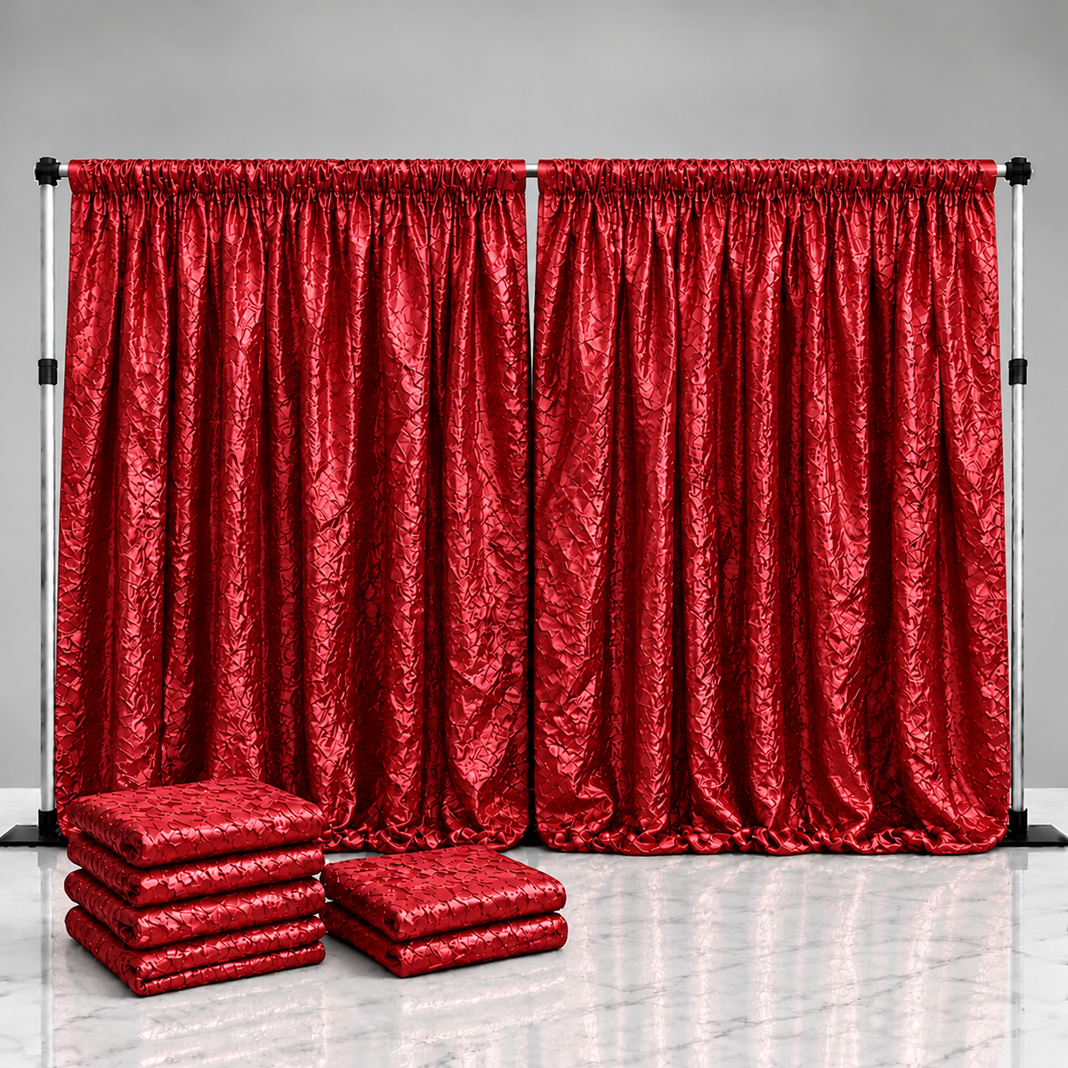 Crushed Taffeta Drape Panel Packs | 15ft | 2 or 4 Panel Pack | Choose Color