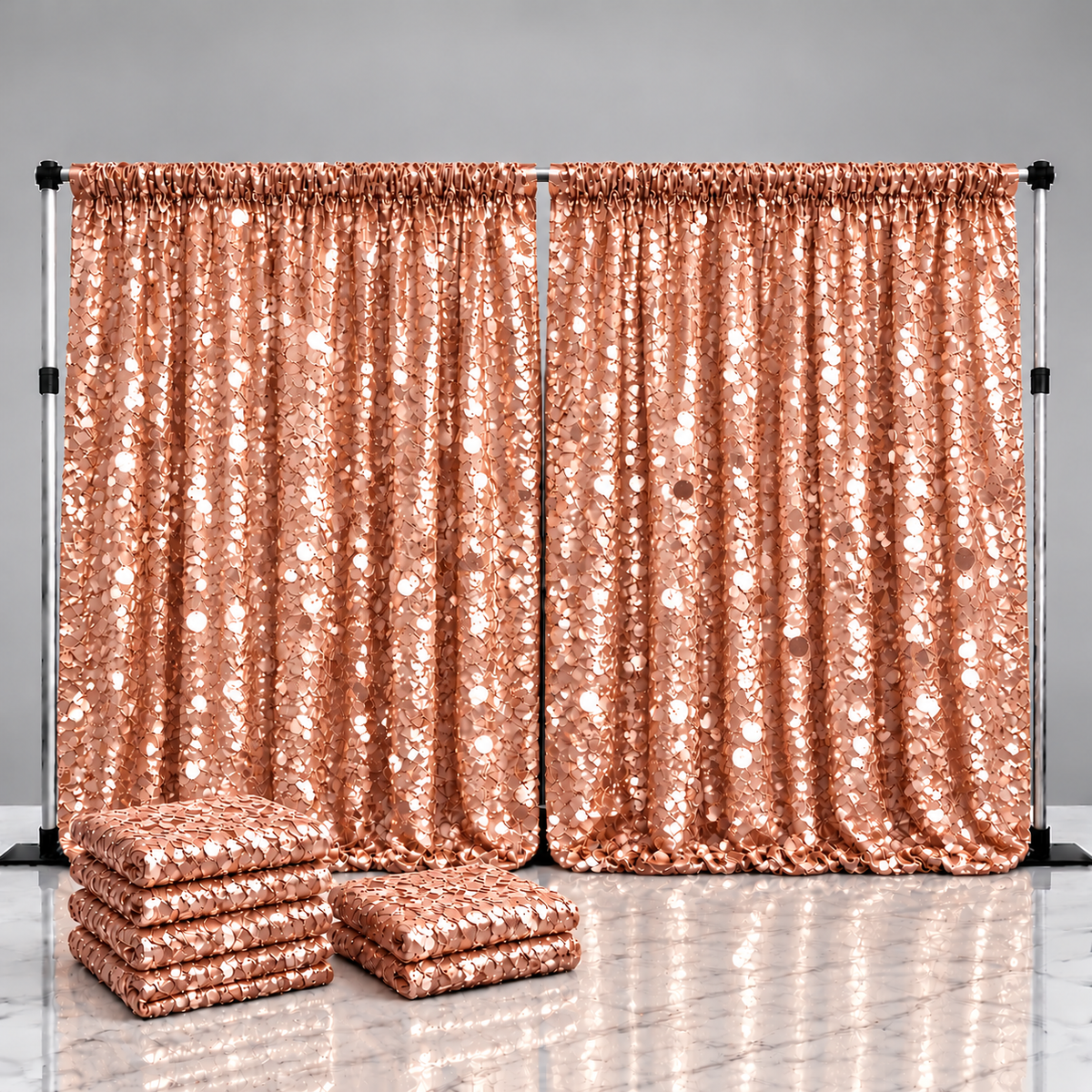 Sequin Mesh Drape Panel Packs | 15ft | 2 or 4 Panel Pack | Choose Color