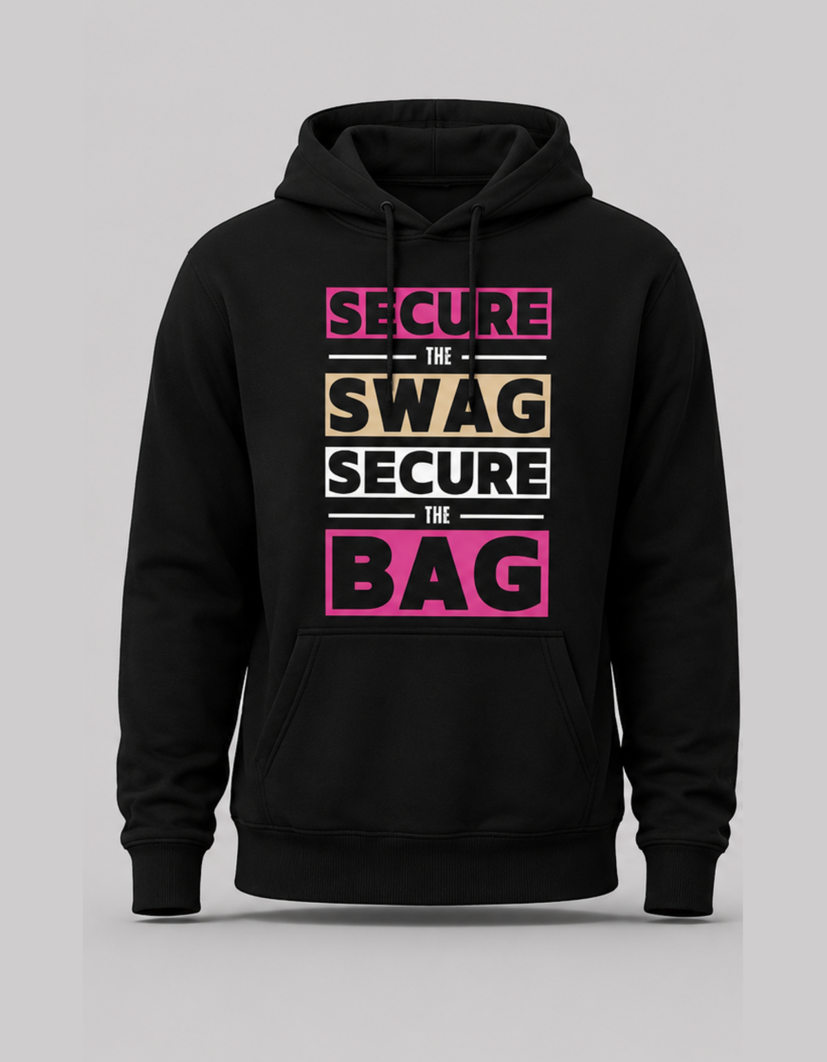 Secure the Swag Secure the Bag – Posh Academy official merch front view
