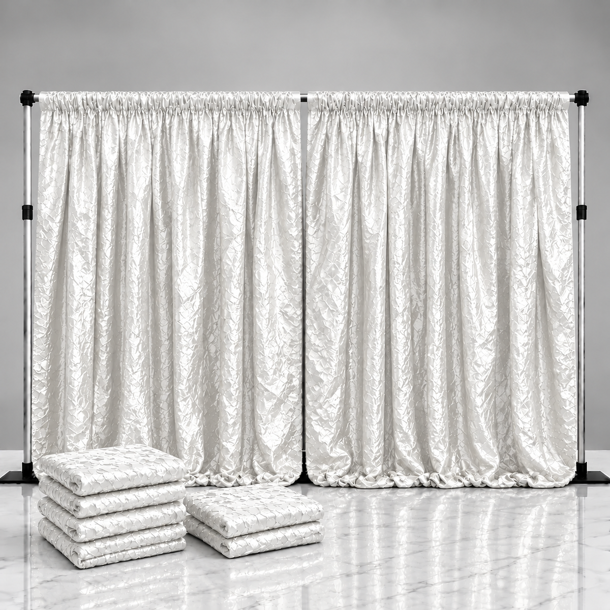 Crushed Taffeta Drape Panel Packs | 15ft | 2 or 4 Panel Pack | Choose Color