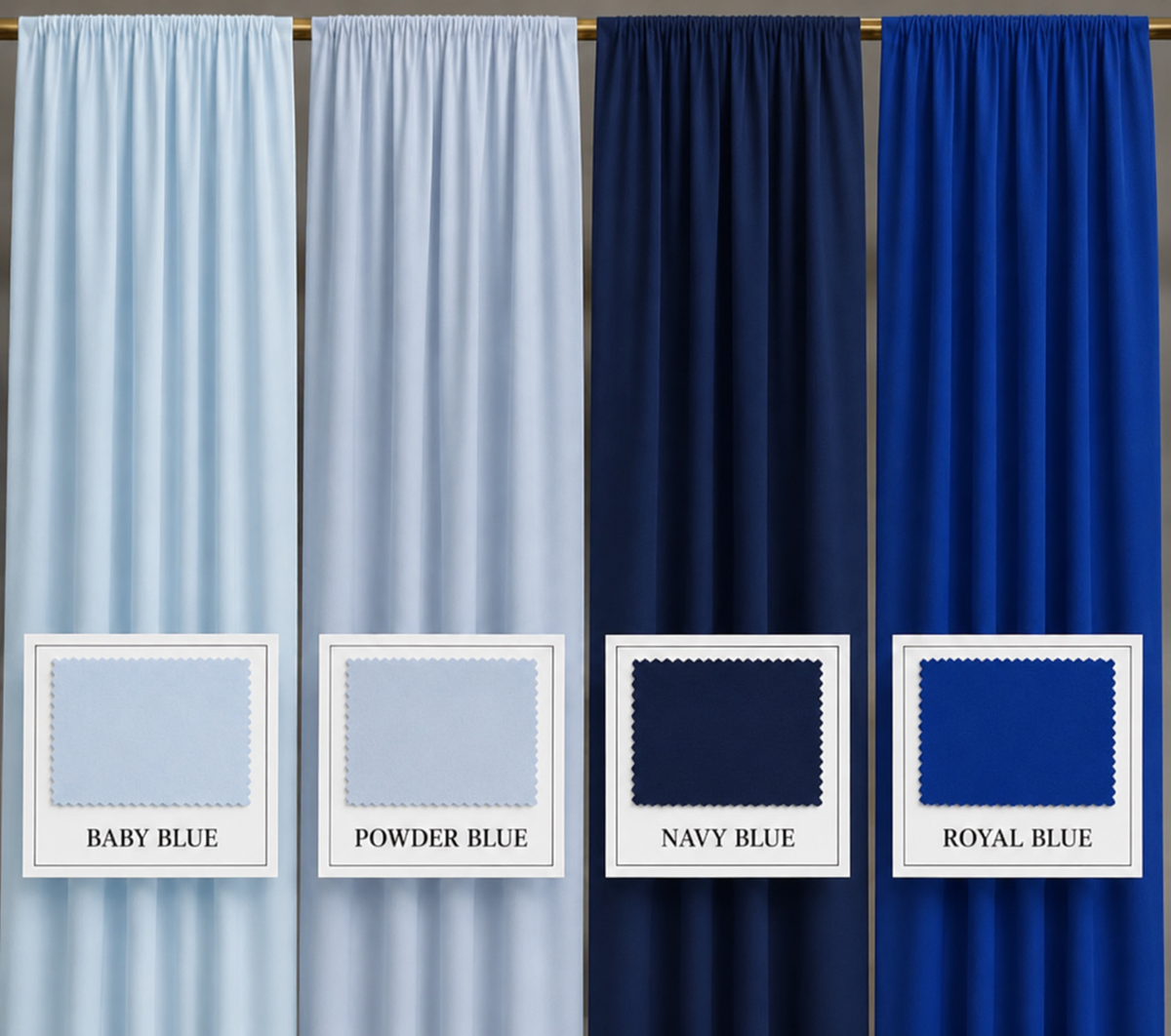 Stretch Spandex Drape Panel | 15ft x 65in | Single Rod Pocket | 16 Colors