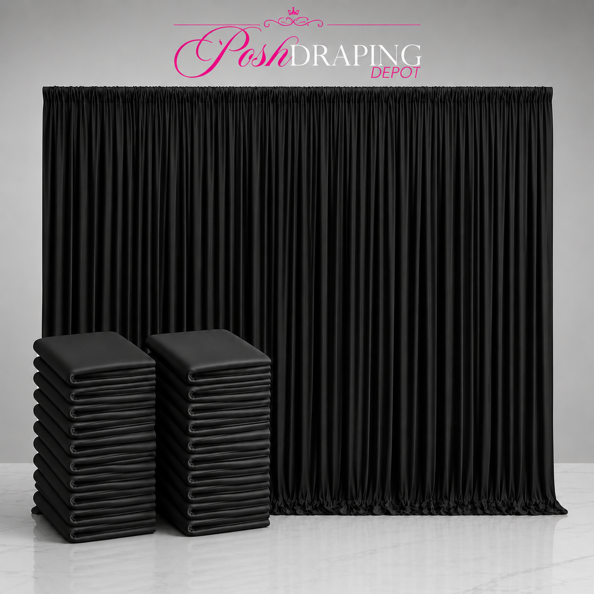 Spandex Drape Panel Pack | 4-Way Stretch | 15ft x 65in | Choose Size & Color