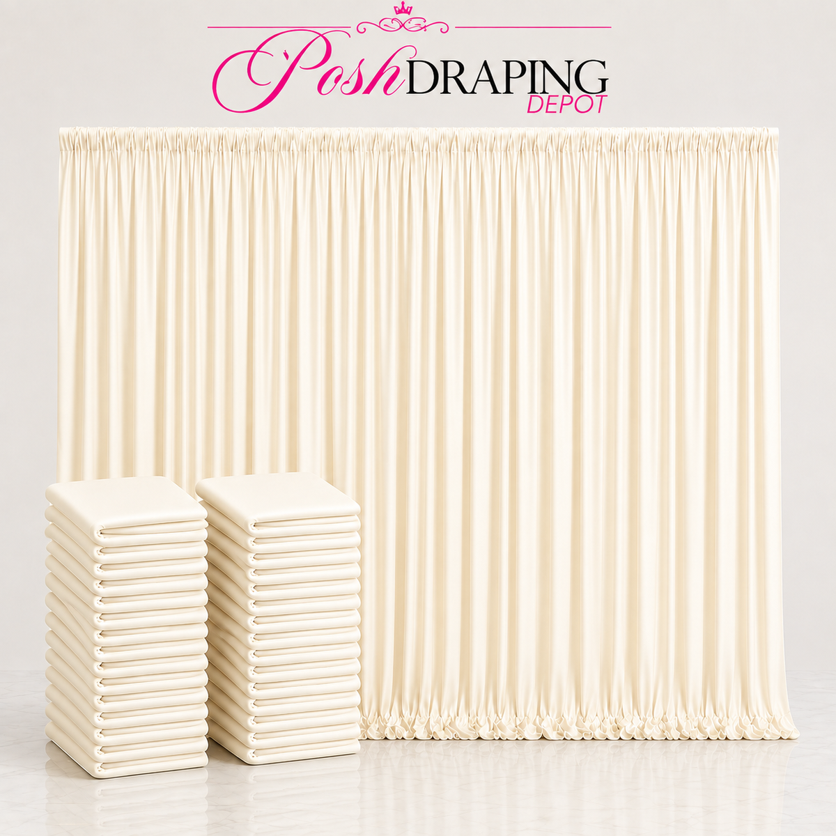 Spandex Drape Panel Pack | 4-Way Stretch | 15ft x 65in | Choose Size & Color