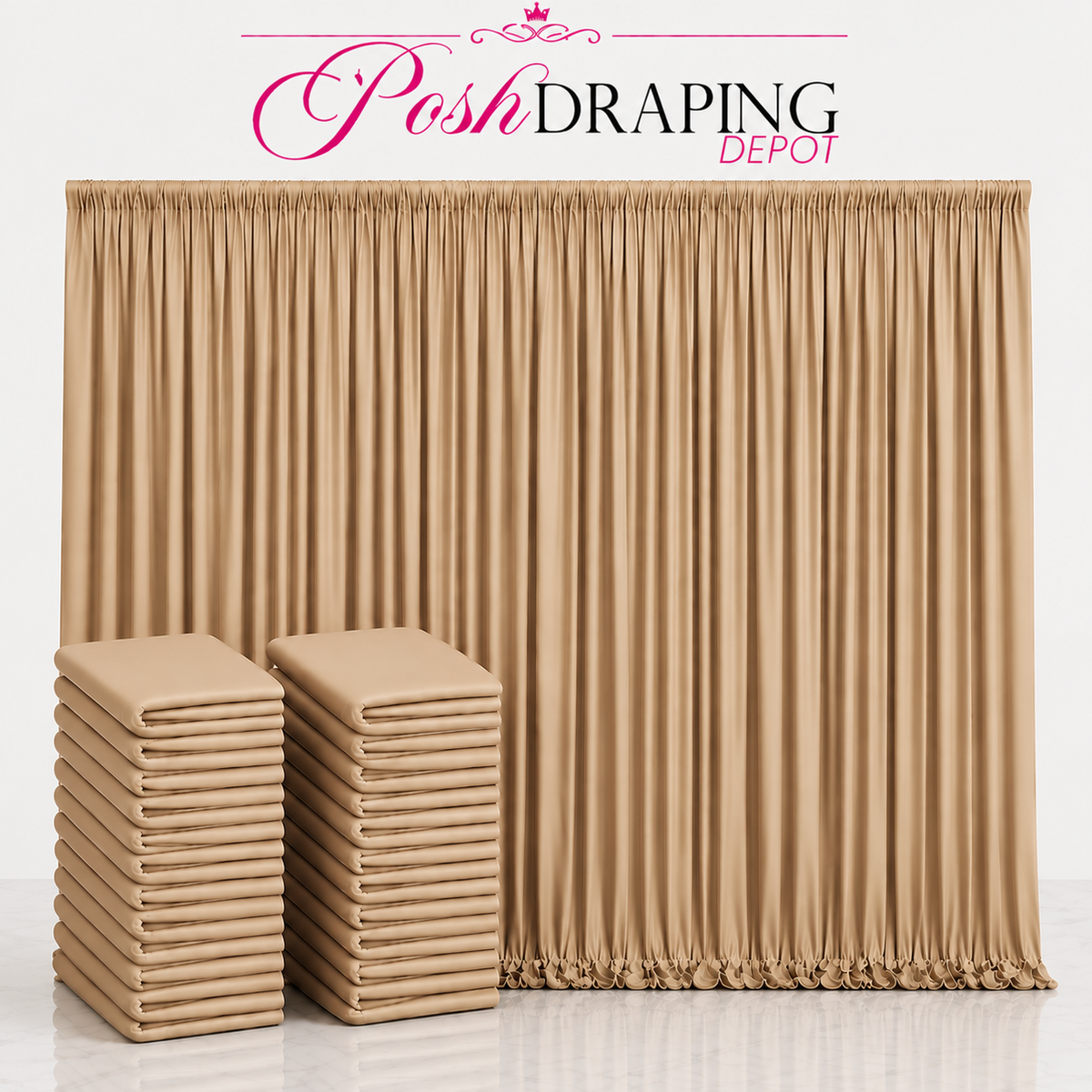 Spandex Drape Panel Pack | 4-Way Stretch | 15ft x 65in | Choose Size & Color
