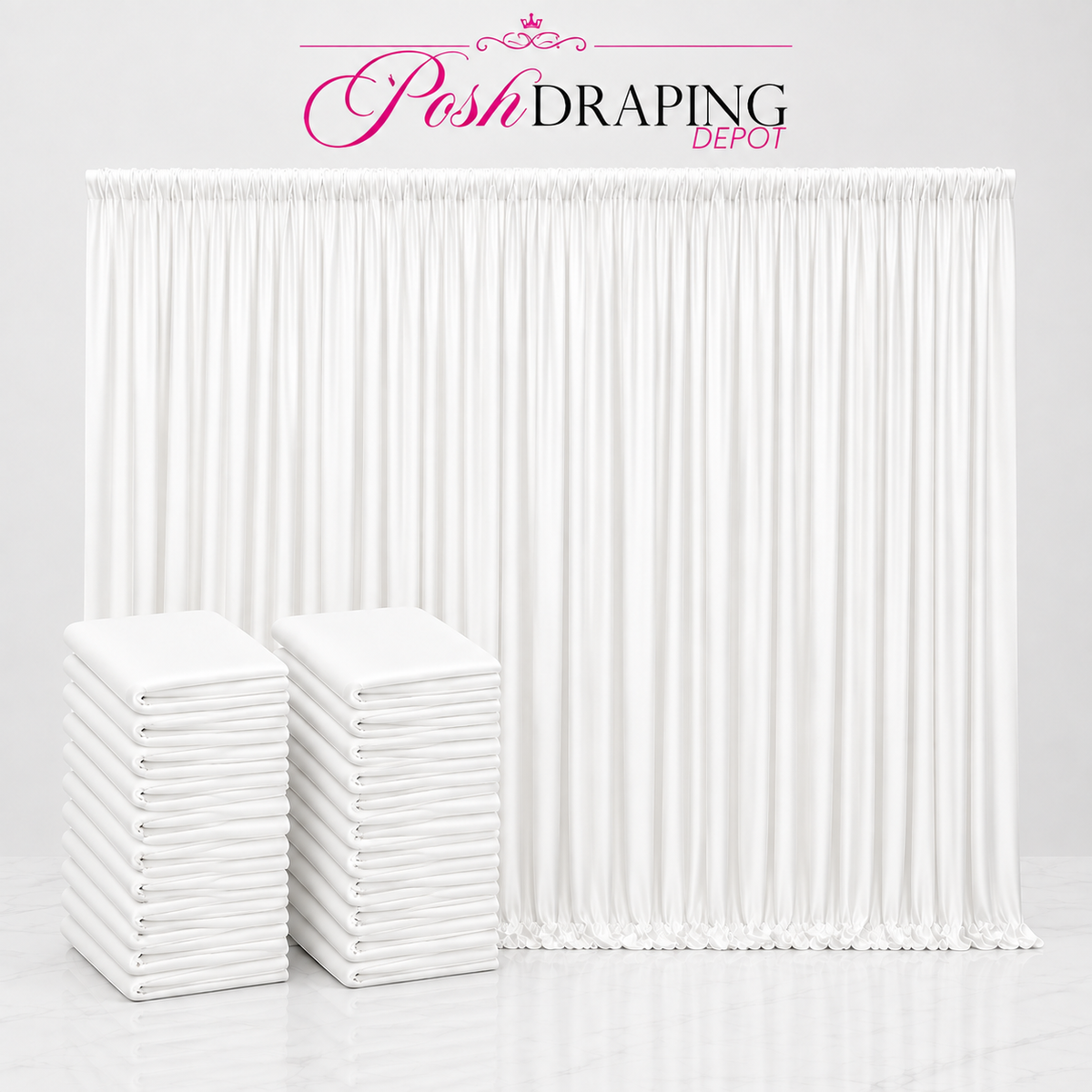 Spandex Drape Panel Pack | 4-Way Stretch | 15ft x 65in | Choose Size & Color