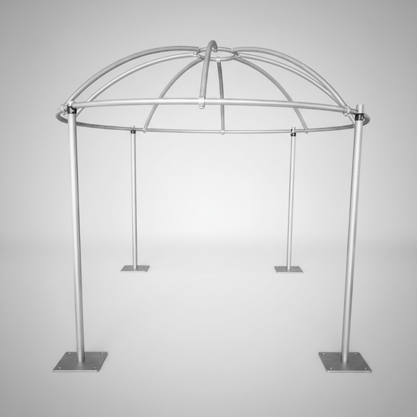 The Posh Round Dome Attachment — Curved Canopy Drape Supports for 4-Post Pipe and Drape | 8ft, 10ft, 12ft