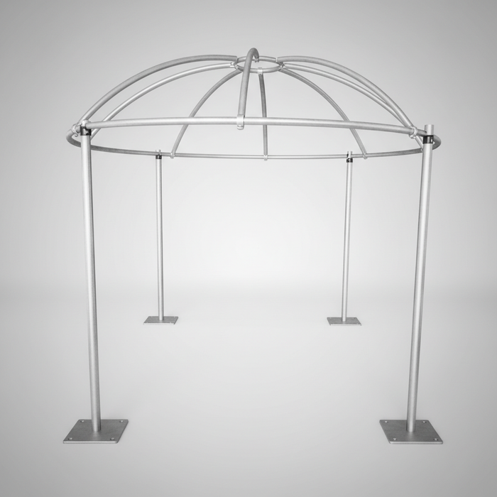 The Posh Round Dome Attachment — Curved Canopy Drape Supports for 4-Post Pipe and Drape | 8ft, 10ft, 12ft