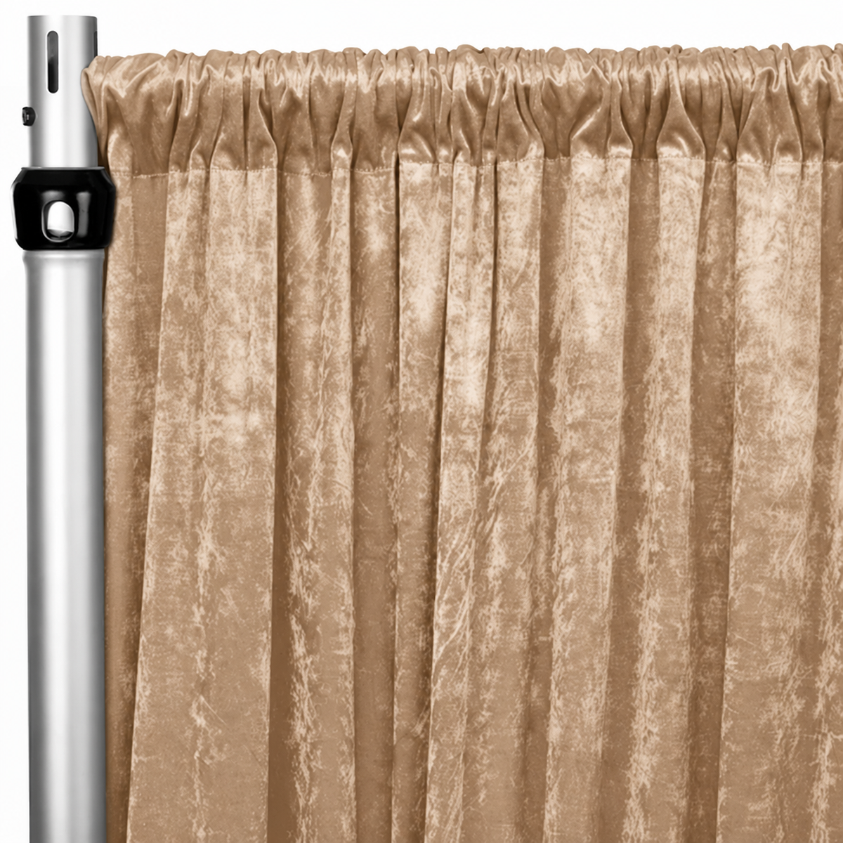 Crush Velvet Fabric Panel — Luxury Event Draping Curtain | 15ft x 52in | 10 Colors