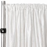 White crushed taffeta drape panel for bridal wedding and event decoration