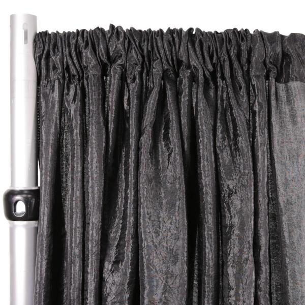 12ft Extra-Wide Crushed Taffeta Draping Panel Curtain w/ 4in Rod Pocket