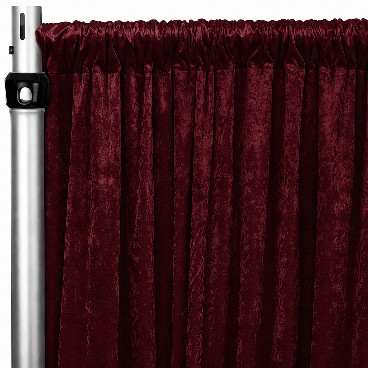 Crush Velvet Fabric Panel — Luxury Event Draping Curtain | 15ft x 52in | 10 Colors