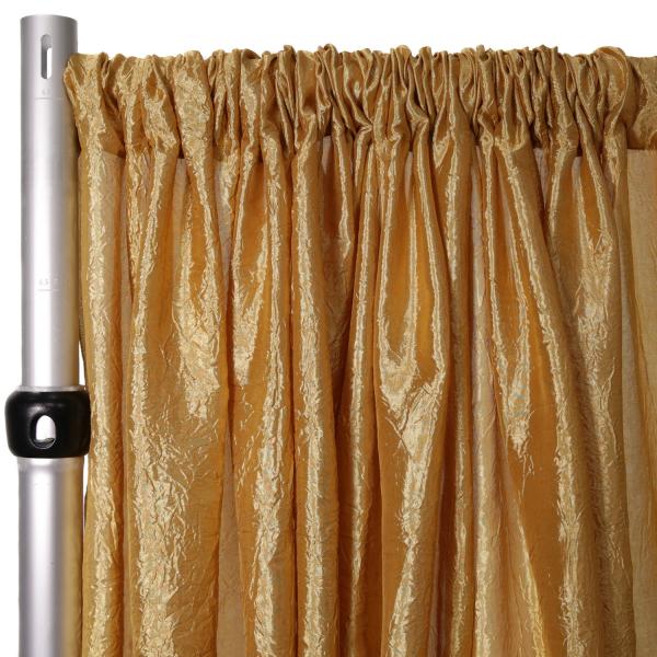 12ft Extra-Wide Crushed Taffeta Draping Panel Curtain w/ 4in Rod Pocket