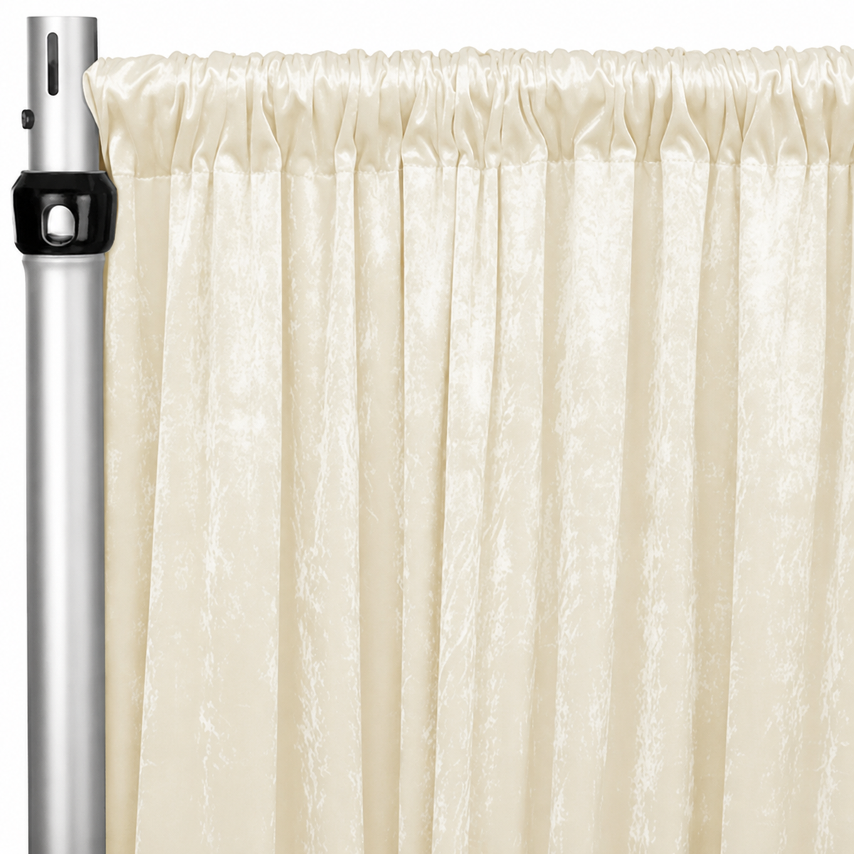 Crush Velvet Fabric Panel — Luxury Event Draping Curtain | 15ft x 52in | 10 Colors
