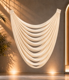 Layer Wave Ceiling Drape - Milk Silk Wedding Backdrop - Pre-order Ships July 25