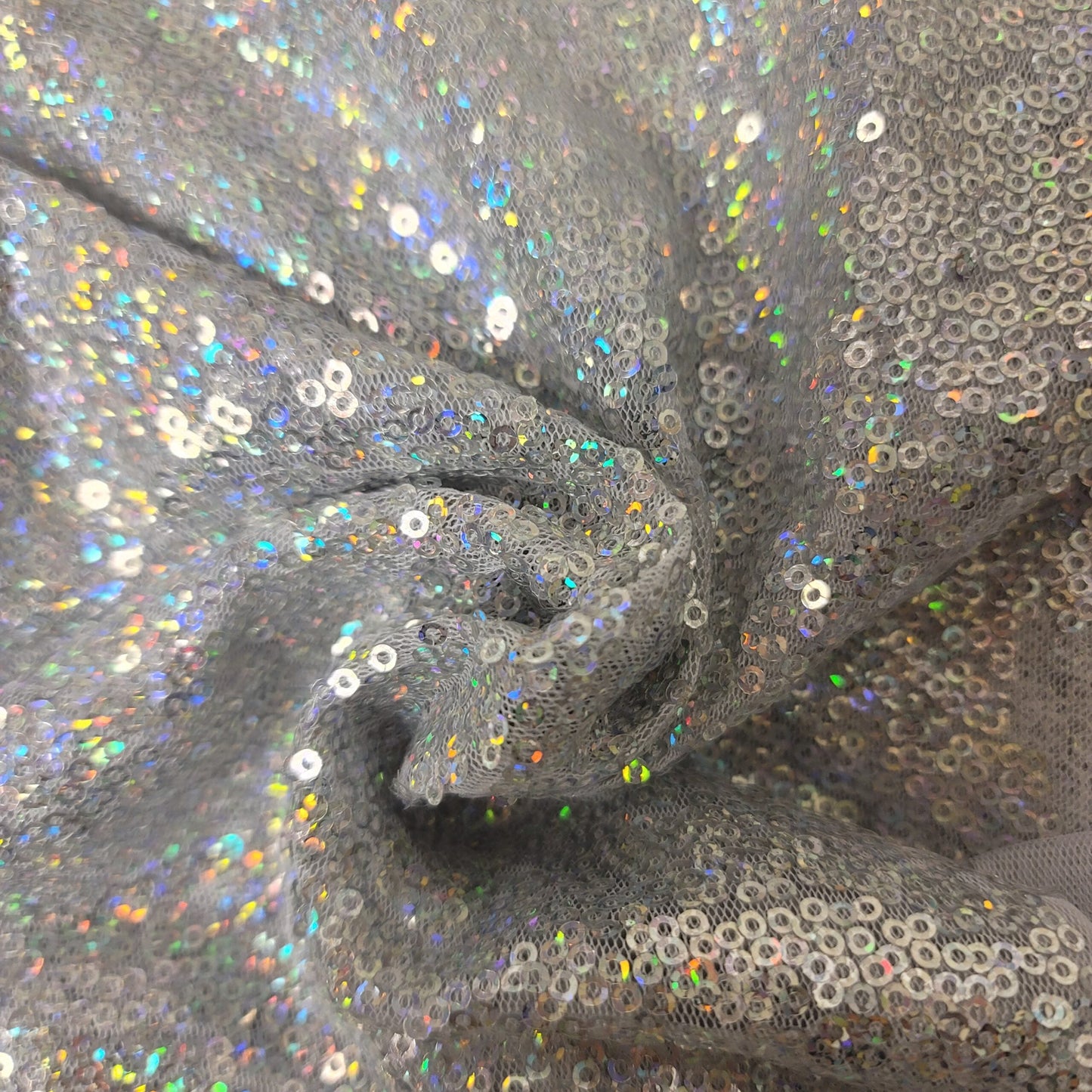 silver iridescent fabric