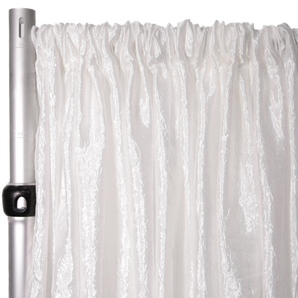 12ft Extra-Wide Crushed Taffeta Draping Panel Curtain w/ 4in Rod Pocket