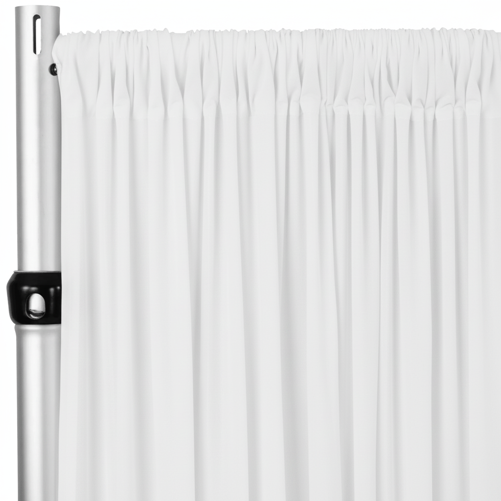 White Spandex Drape Panel 15ft x 65in – Stretch Backdrop by The Posh Academy